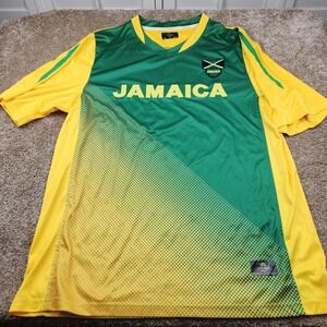 ORRO Jamaica Soccer Jersey Shirt Men's XXL Green Yellow DRI-FIT Football